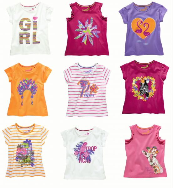 LUPILU® Kinder Mädchen 3 St. T-Shirts Set Sommer Baby Oberteil Freizeit