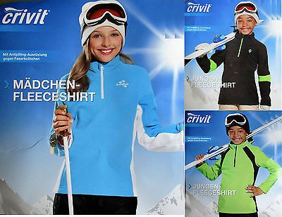 Top Kinder Mädchen Junge Fleeceshirt Pullover kuschelig Warm Winter Ski Outdoor