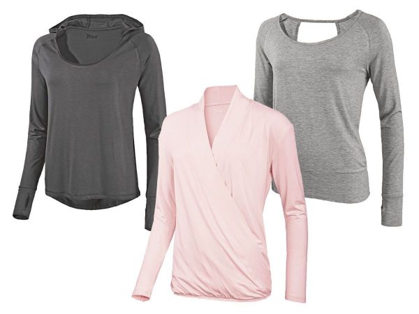 Damen Shirt Wellness Yoga-Shirt Sport Langarm Funktionshirt Bequem Super Tragekomfort